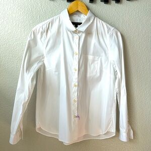 Banana Republic Womens White Button Down Blouse Size M